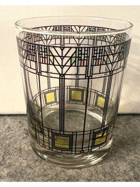 1 Vintage Frank Lloyd Wright On The Rocks Glass  # 3363